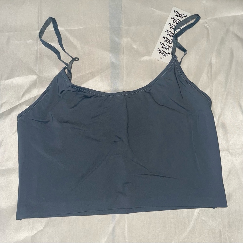 Black Spaghetti Strap Crop Top